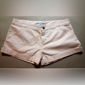 DIANE VON FURSTENBERG PINK DENIM CUFFED SHORTS-10